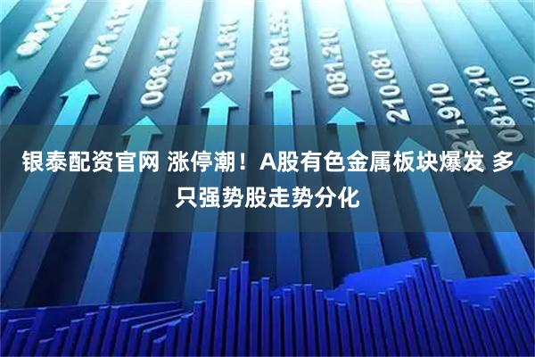 银泰配资官网 涨停潮！A股有色金属板块爆发 多只强势股走势分化