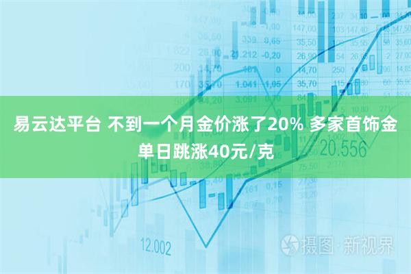 易云达平台 不到一个月金价涨了20% 多家首饰金单日跳涨40元/克